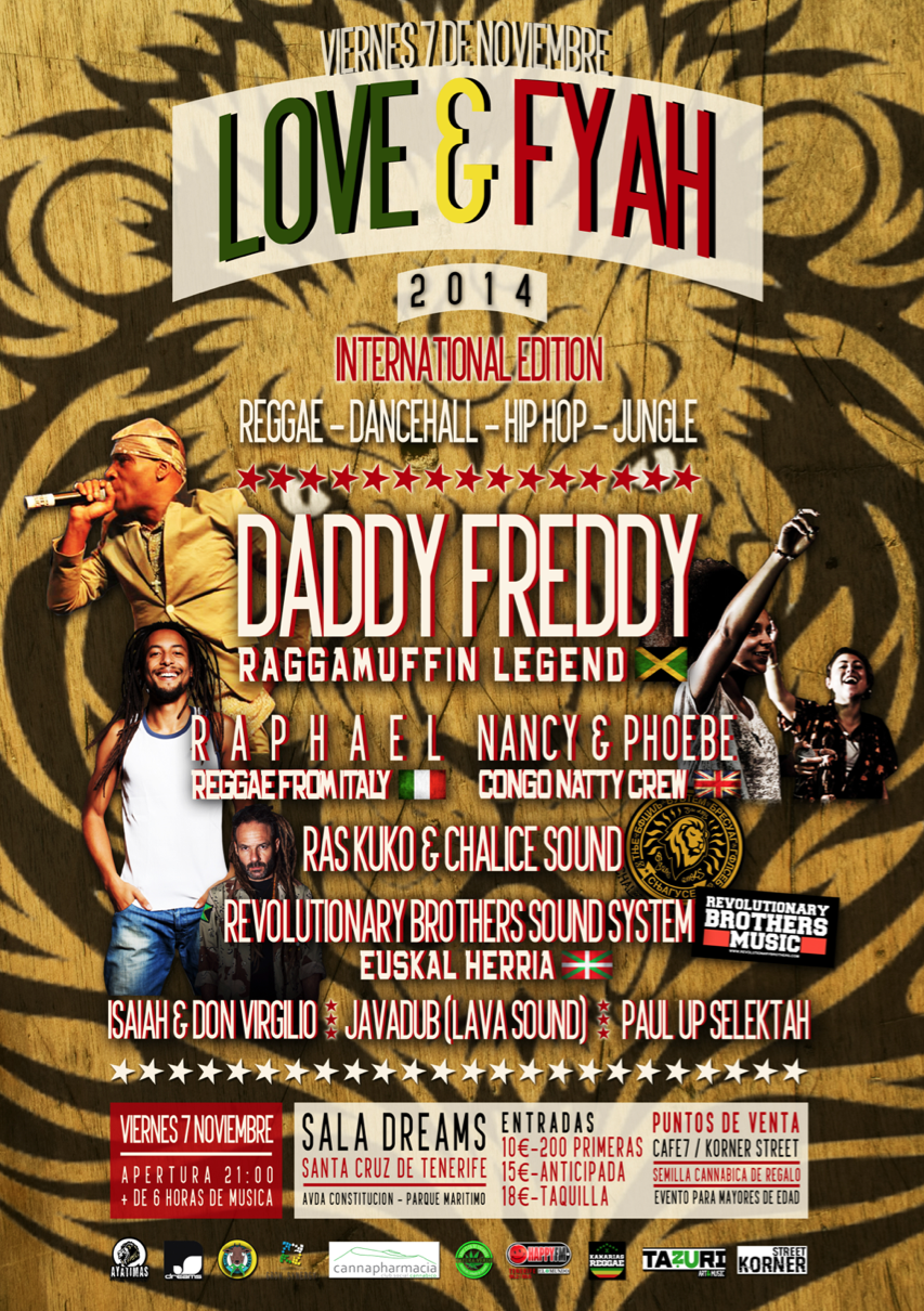 Sorteo de entradas para Love & Fyah International Edition con Daddy Freddy