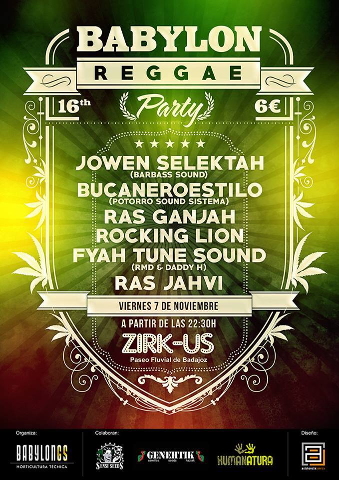 Reggae.es » Babylon Reggae Party celebra su decimosexta edición el 7 de