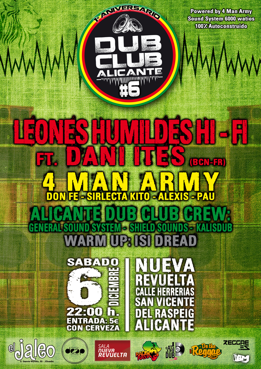 Reggae.es » Dub Club Alicante celebra su primer aniversario. Ven por 3